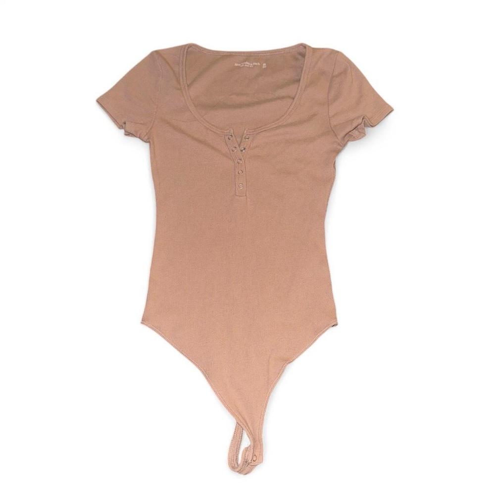 Abercrombie short sleeve button Henley bodysuit